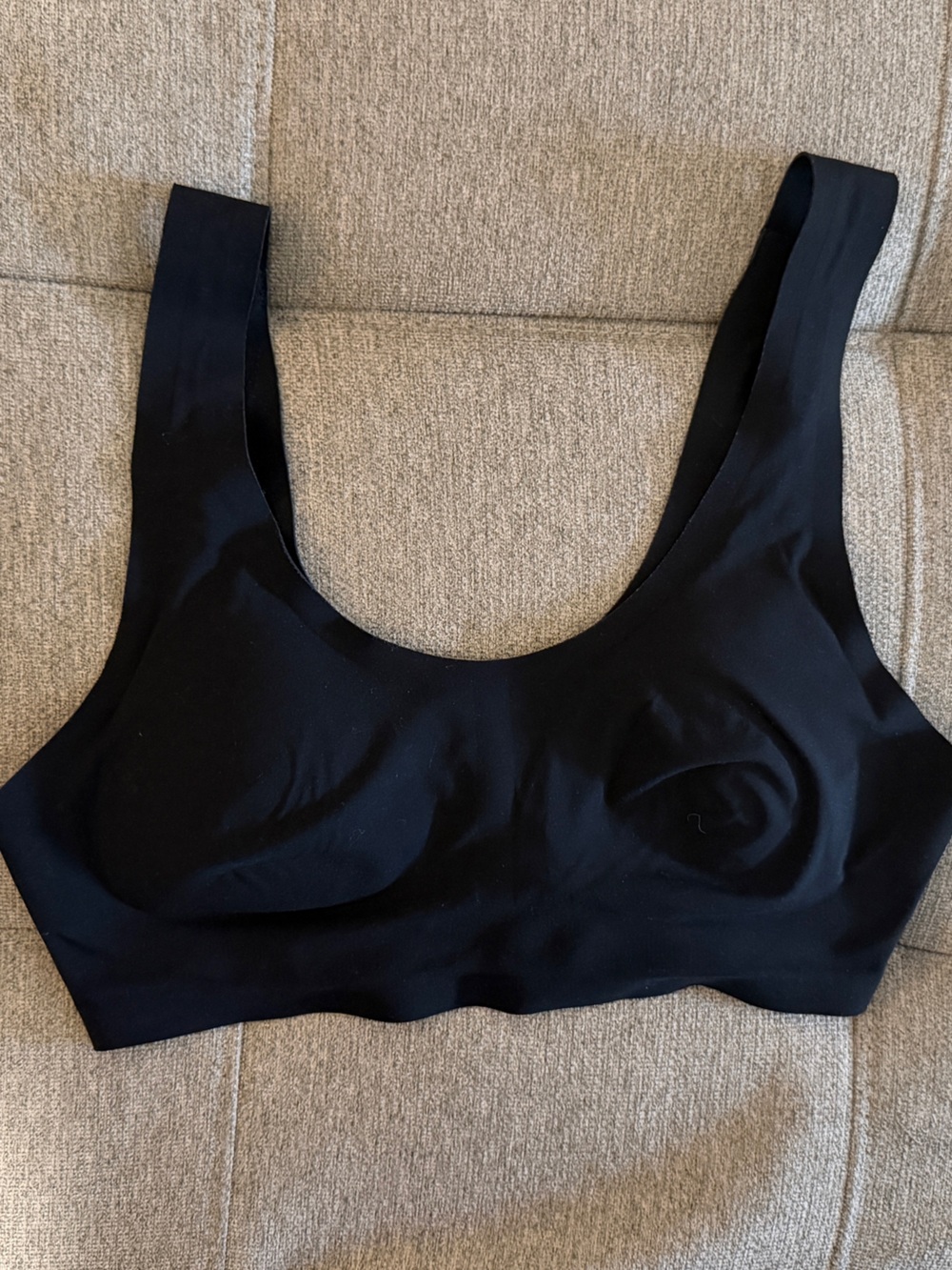 Aerie Smoothez Seamless Black Crop Bralette Top
